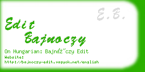 edit bajnoczy business card